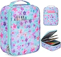 Vista 8 de Kasqo Estuche grande para lápices, 54 ranuras, gran capacidad, portátil, para guardar artículos de papelería, bolsa para bolígrafos, bolsa