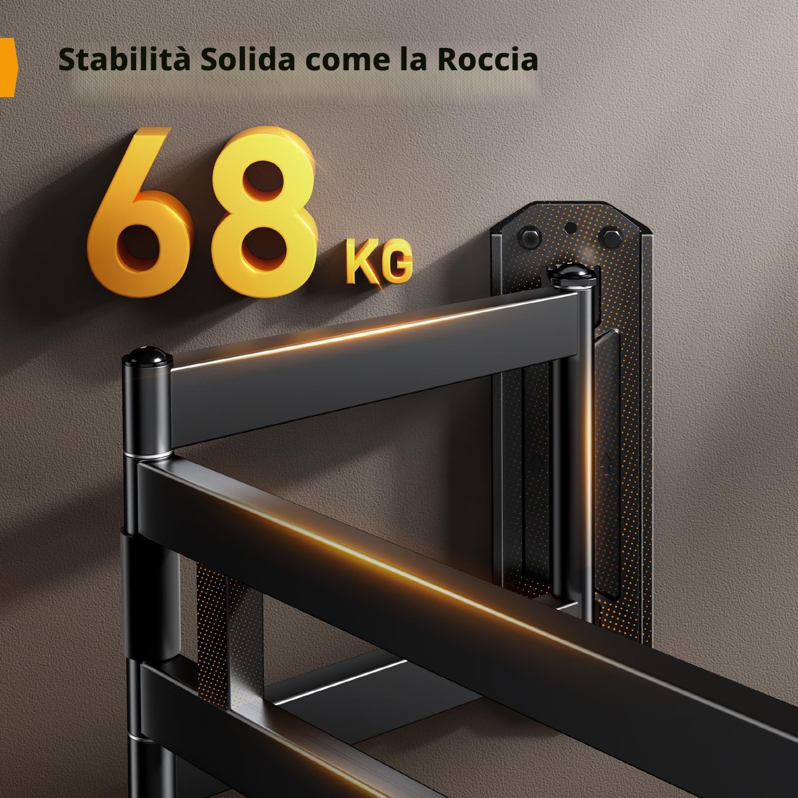 Perlegear Staffa TV Parete Braccio Lungo 943mm per TV 42-84 Pollici 68kg VESA 600x400mm