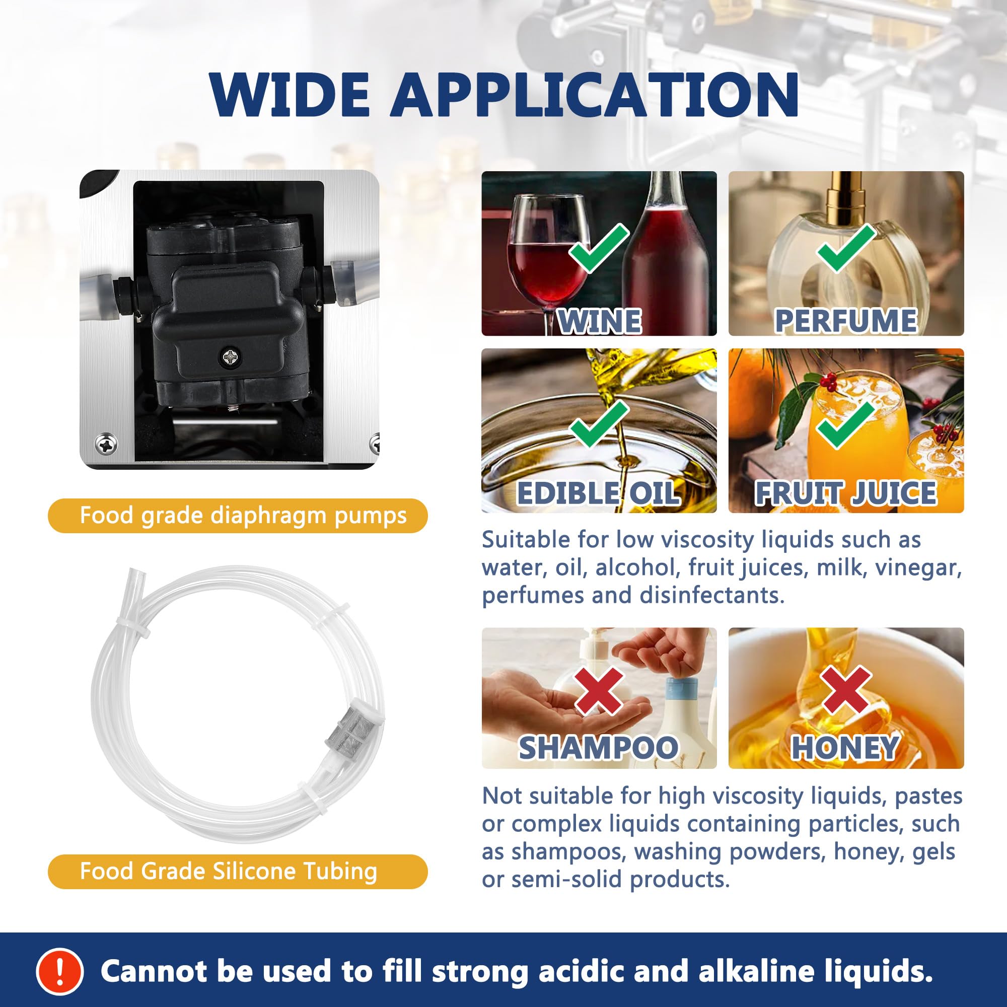Hanchen 5.5L/MIN Macchina automatica di riempimento del liquido Pesatura & Timing Riempimento della bottiglia 2 in 1 Resiste alla corrosione, Riempitore di bottiglie per acqua, olio, vino, latte
