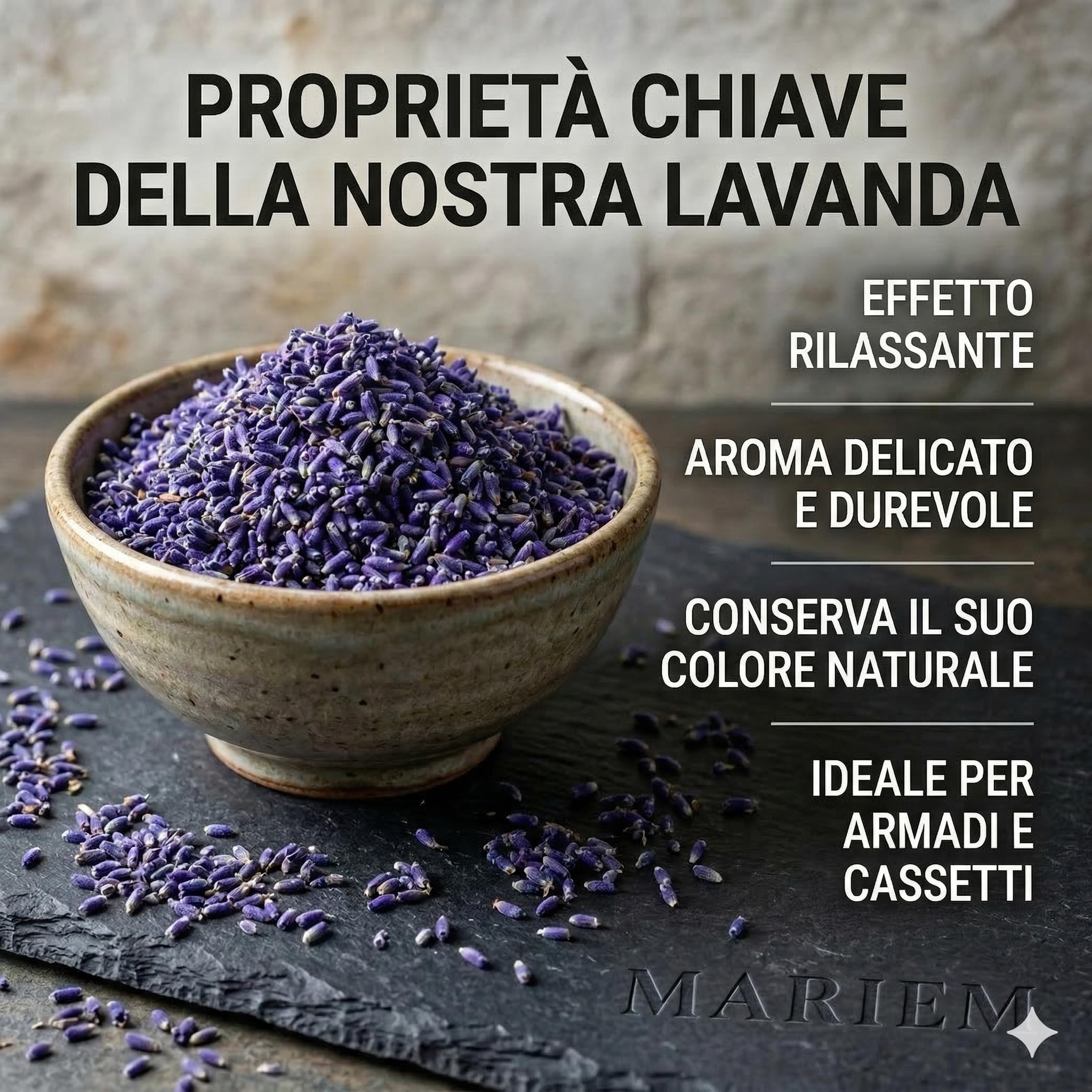 Lavanda Essiccata Mariem 500g Fiori Profumati 100% Naturali Spagna