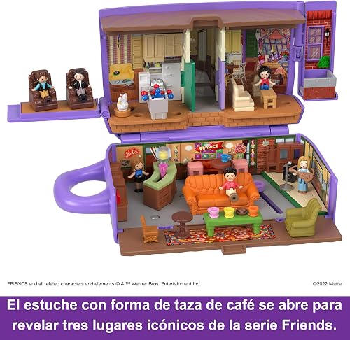 Polly Pocket Playset, Friends Compact with 6 Dolls and 9 accessories, HKV74 - 6