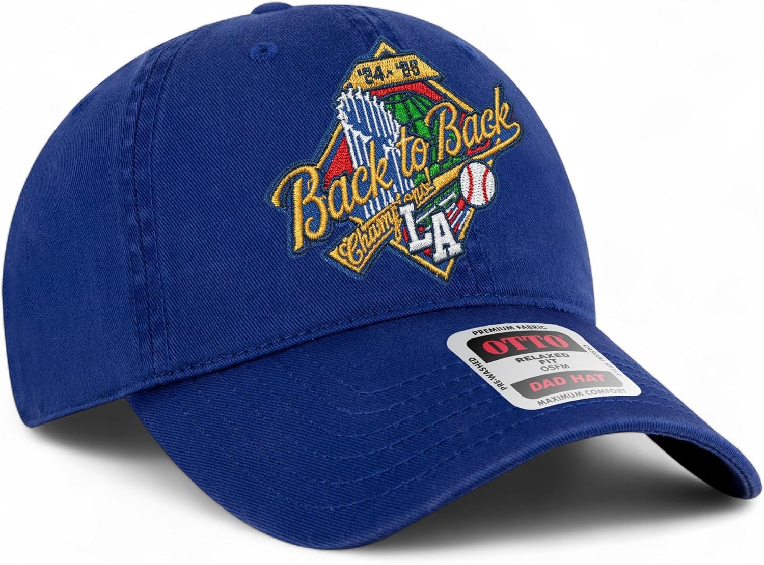 Baseball 2025 World & League Champions Embroidered Patch Trucker Hat | Los Angeles LA Merch | Snapback Hat for Men & Women