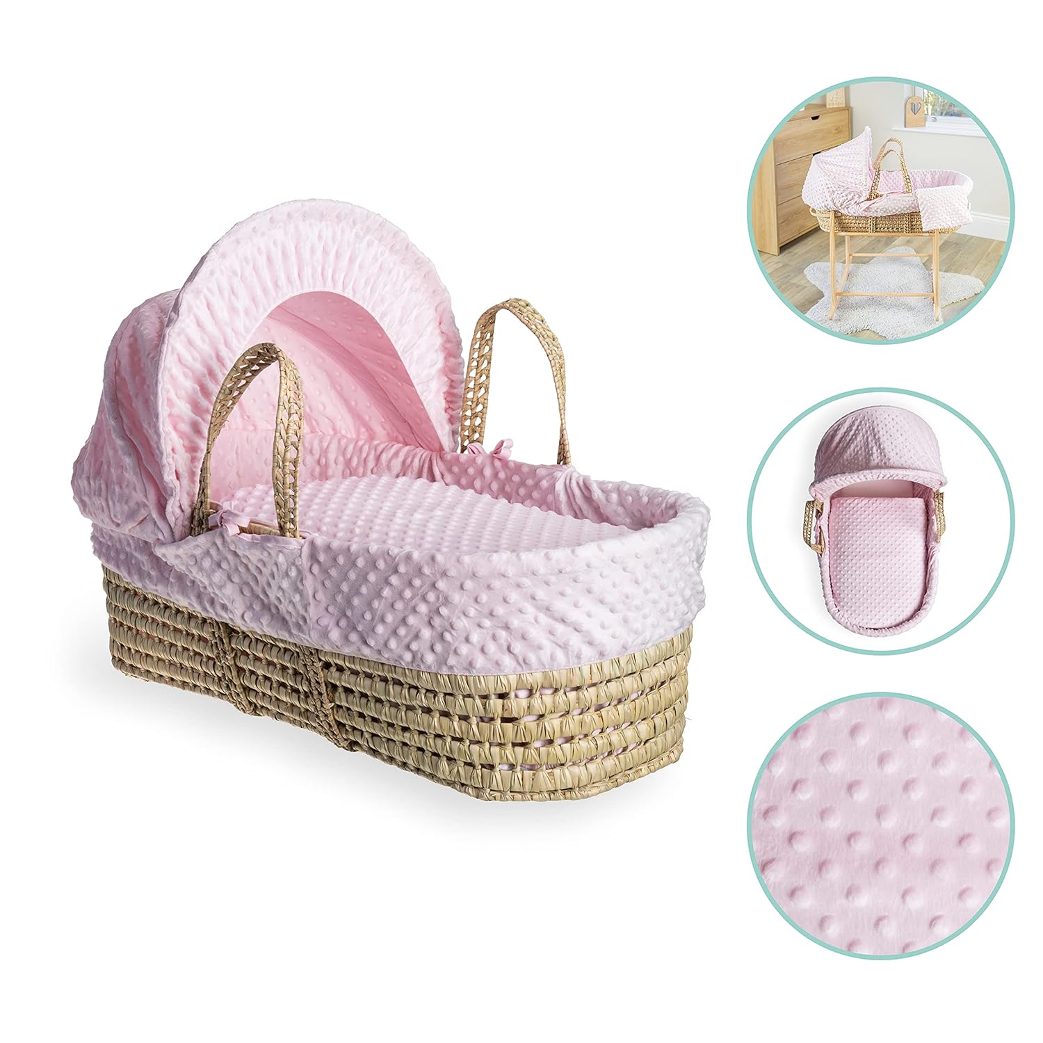 Cream Clair de Lune Deluxe Rocking Moses Basket Stand Furniture Baby