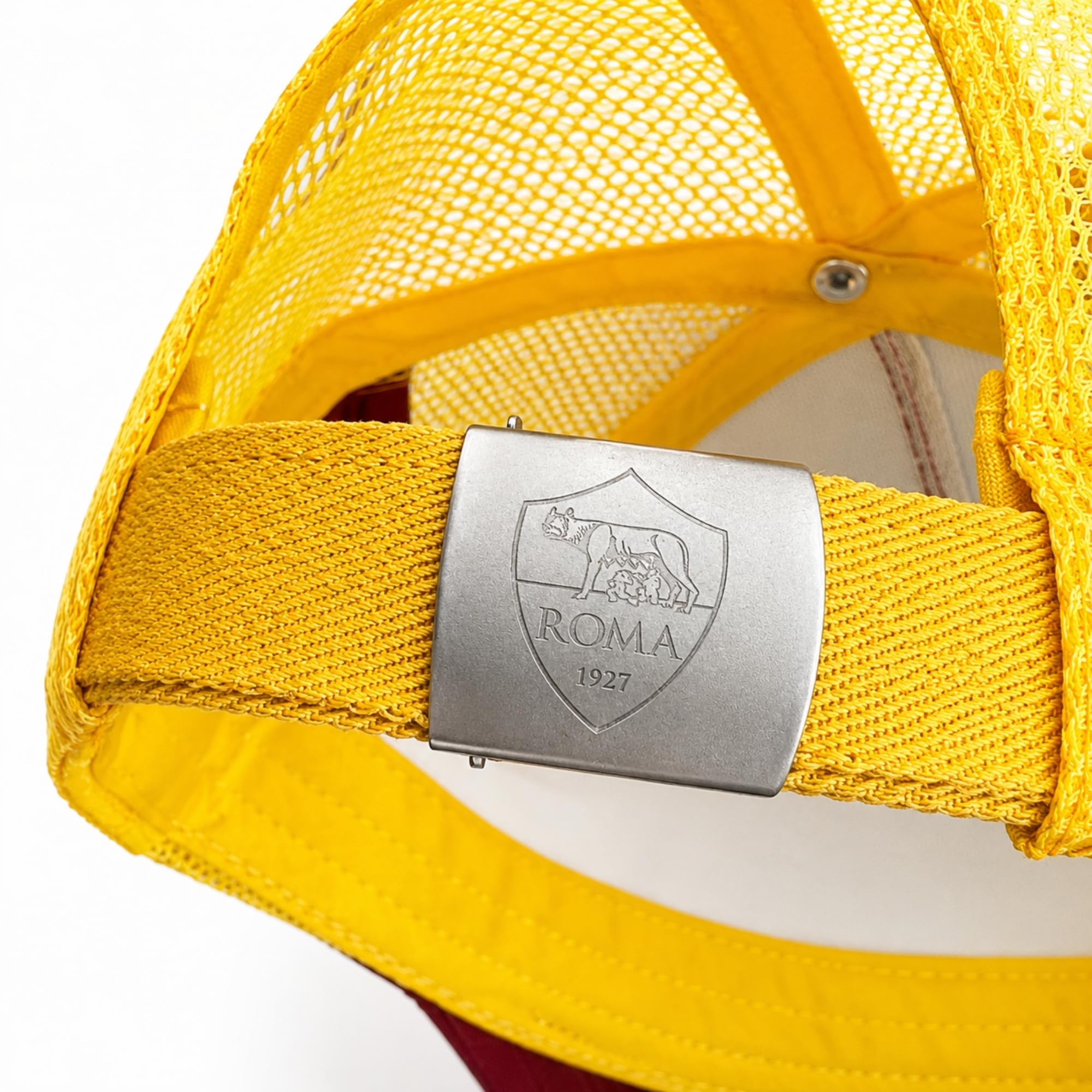 AS Roma Cappello Ufficiale in Cotone con Logo Modello Baseball con Visiera Curva e Regolabile – Prodotto con Licenza