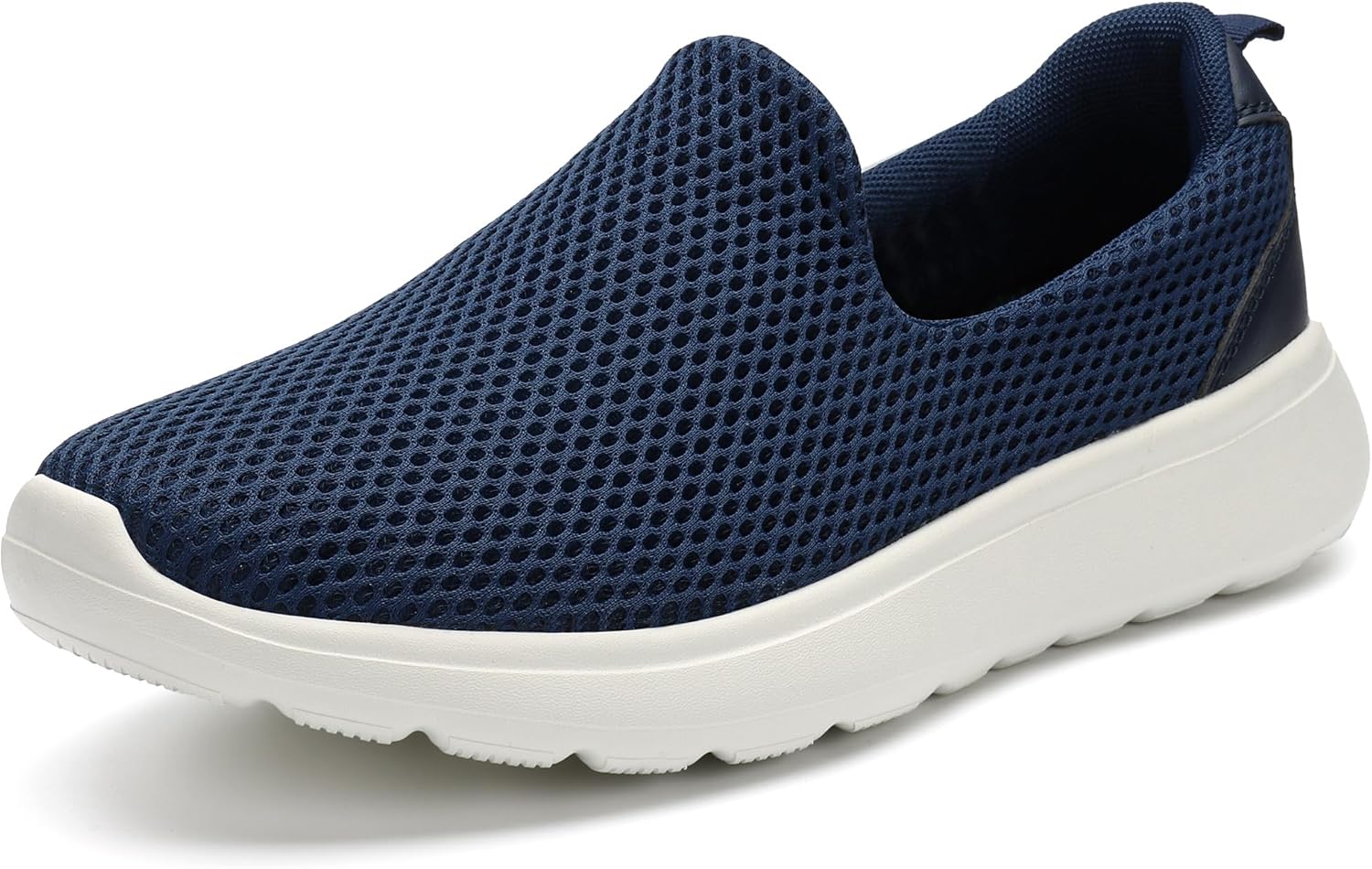 Walking Shoes for Women Slip on Sneakers mesh Breathable Comfort Casual Walk Shoe Navy Blue Size 8