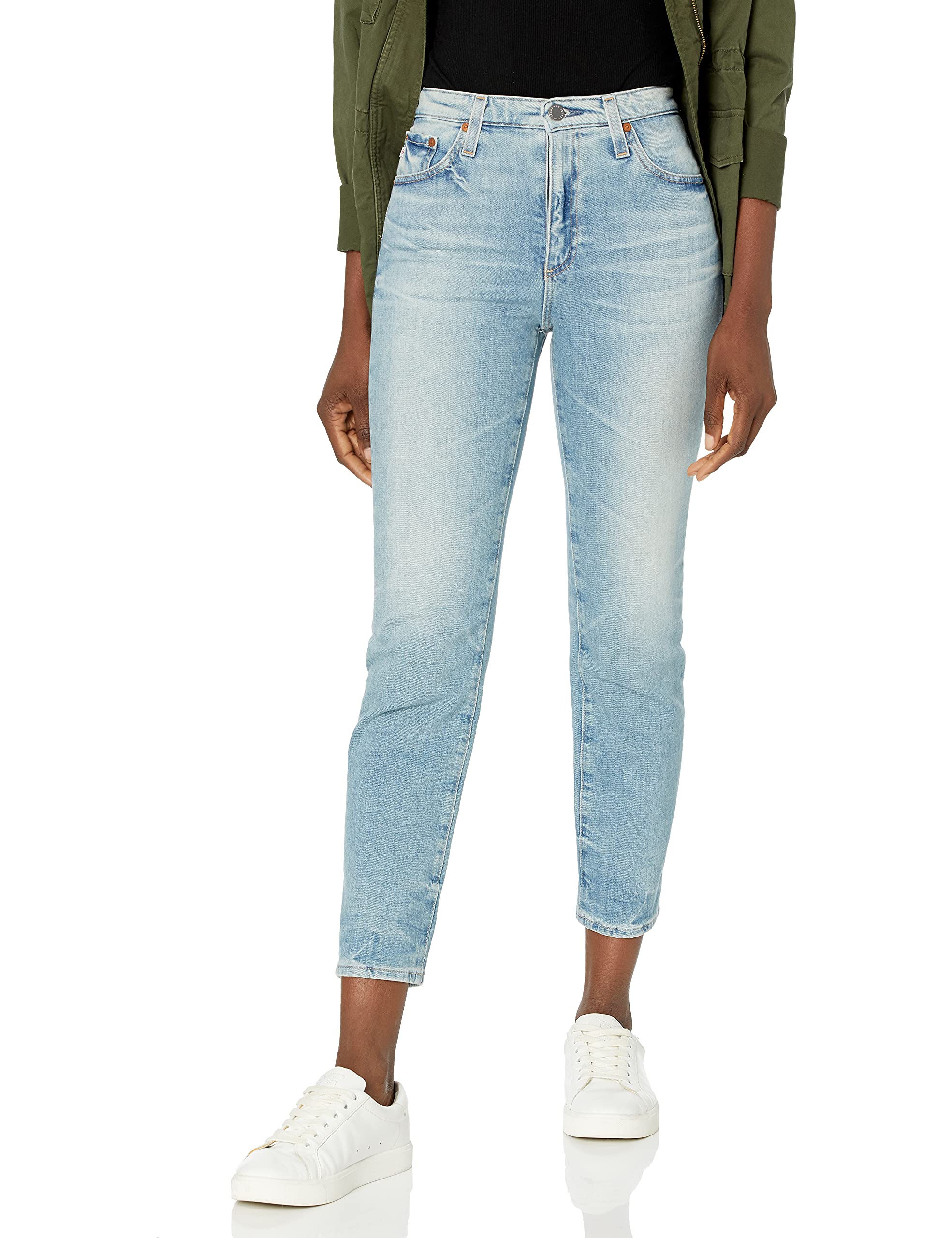 AG Adriano Goldschmied womens Isabelle High Rise Straight Crop Jean Jeans