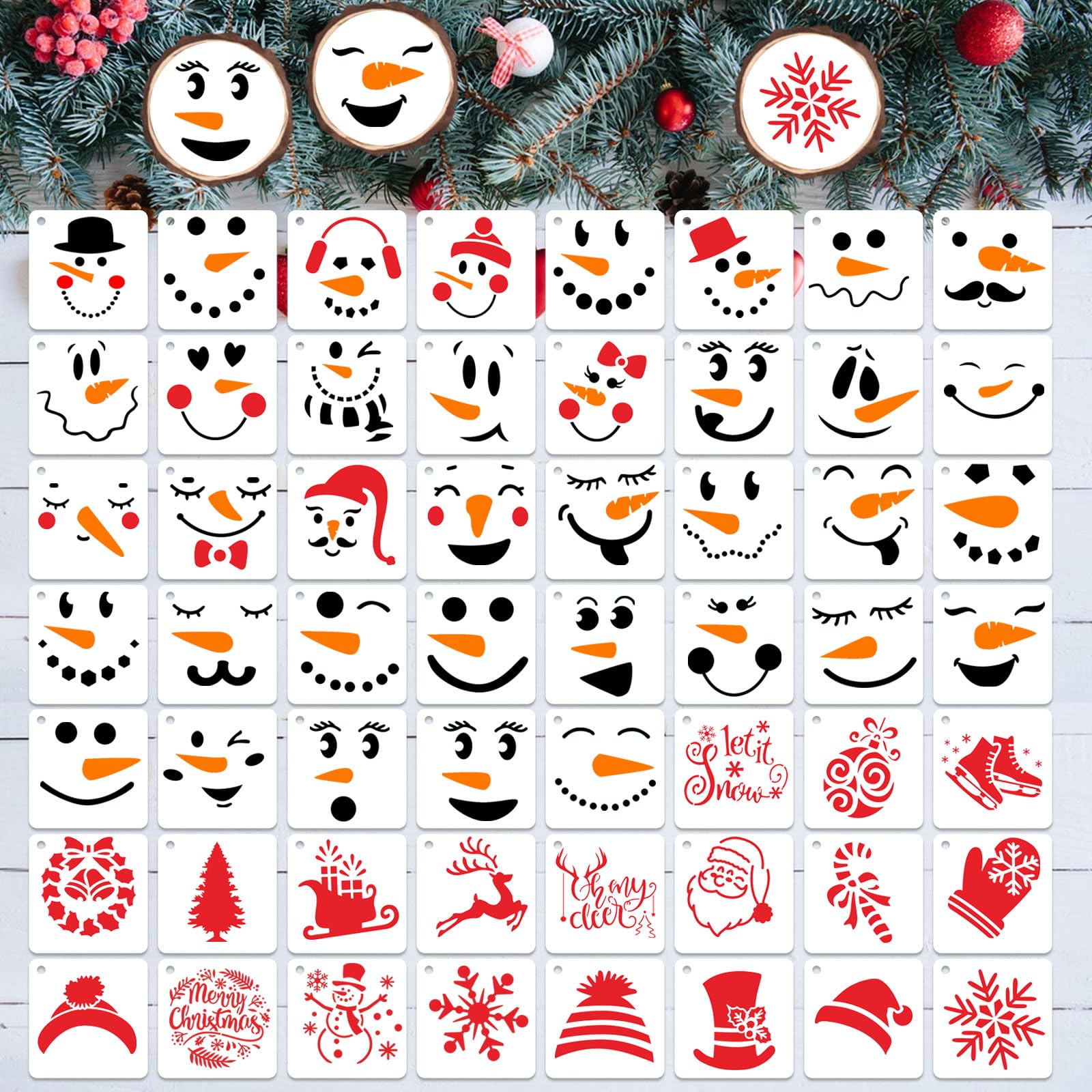 Augshy Halloween Pumpkin Stencils - 56 Pack -23