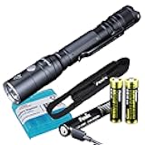 Fenix LD22 v2.0 AA Flashlight, 800 Lumen Rechargeable Penlight for EDC, Compatible with 2X AA Batteries with LumenTac Battery Organizer