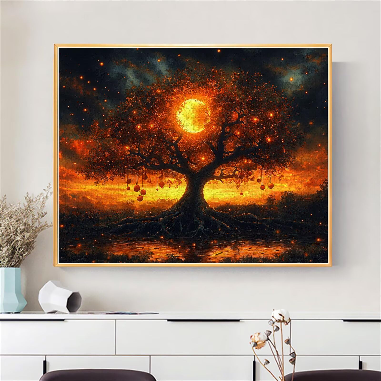 Puzzle Erwachsene 2000 Teile Mond Baum Educa Jigsaw für Kinder ab 8 Jahren Mädchen Jungen, Erwachsene Impossible Klassische Puzzles Schwer, Anspruchsvoll Spielspaß, Als Familienspiel 70x99cm t-994