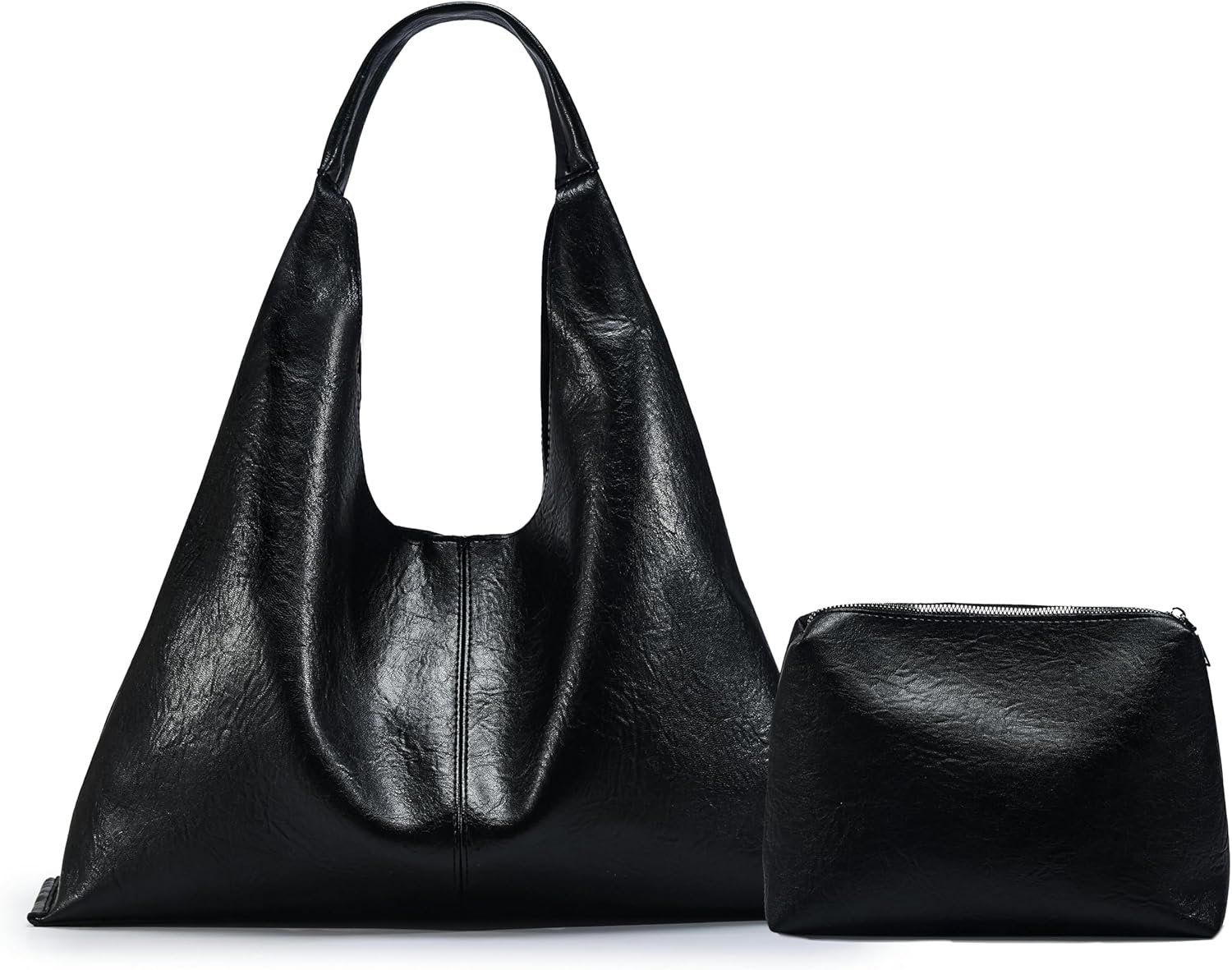 Hobo Shoulder Bag for Women Trendy Lightweight Soft Foldable Leather Hobo Tote Handbag with Coin Purse for Women Hobo Shoulder Bag for Women Trendy Lightweight Soft Foldable Leather Hobo Tote Handbag with Coin Purse for Women