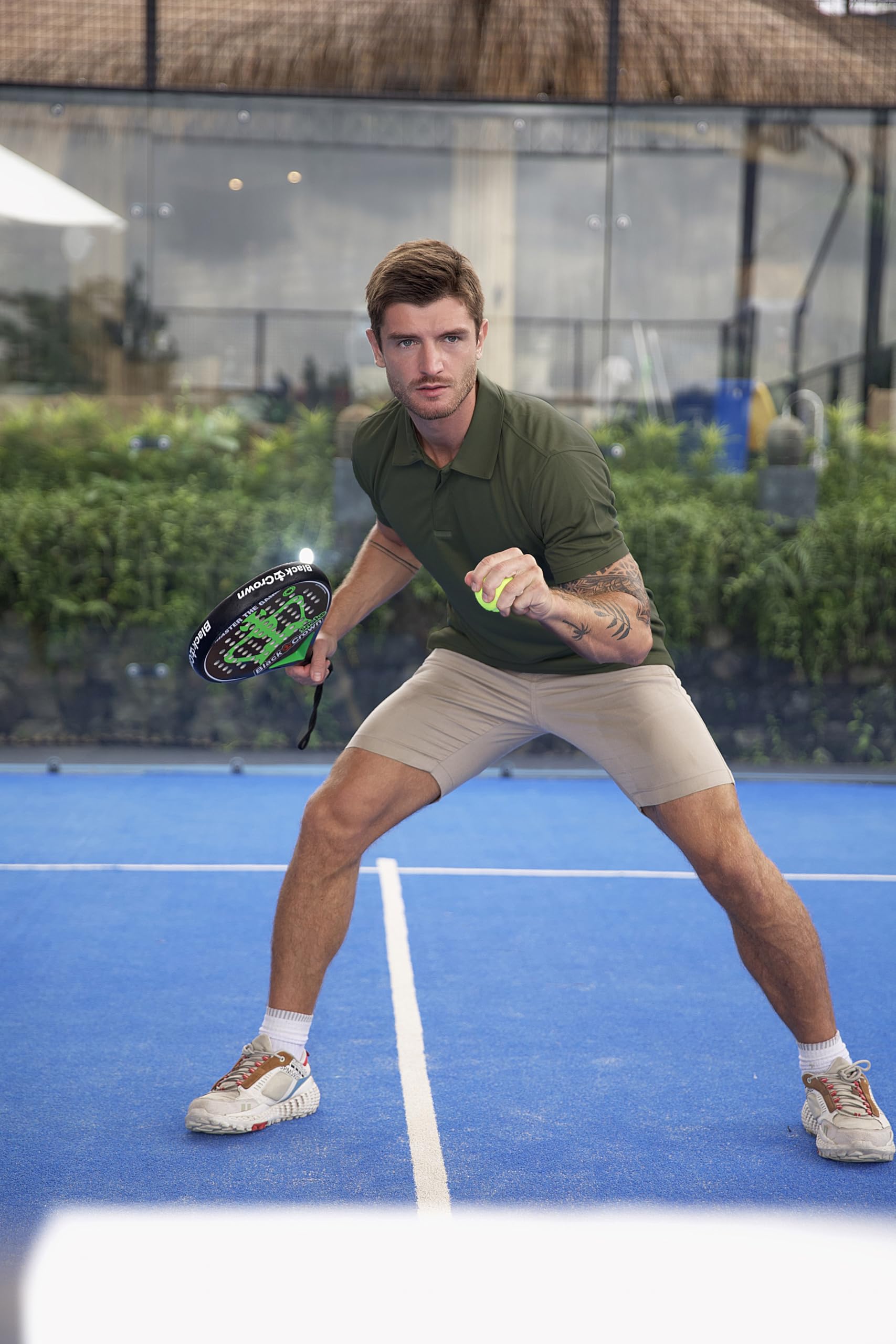 ZENGVEE Polo Uomo Manica Corta Sportiva Golf Tennis T-Shirt Asciugatura Rapida Traspirante