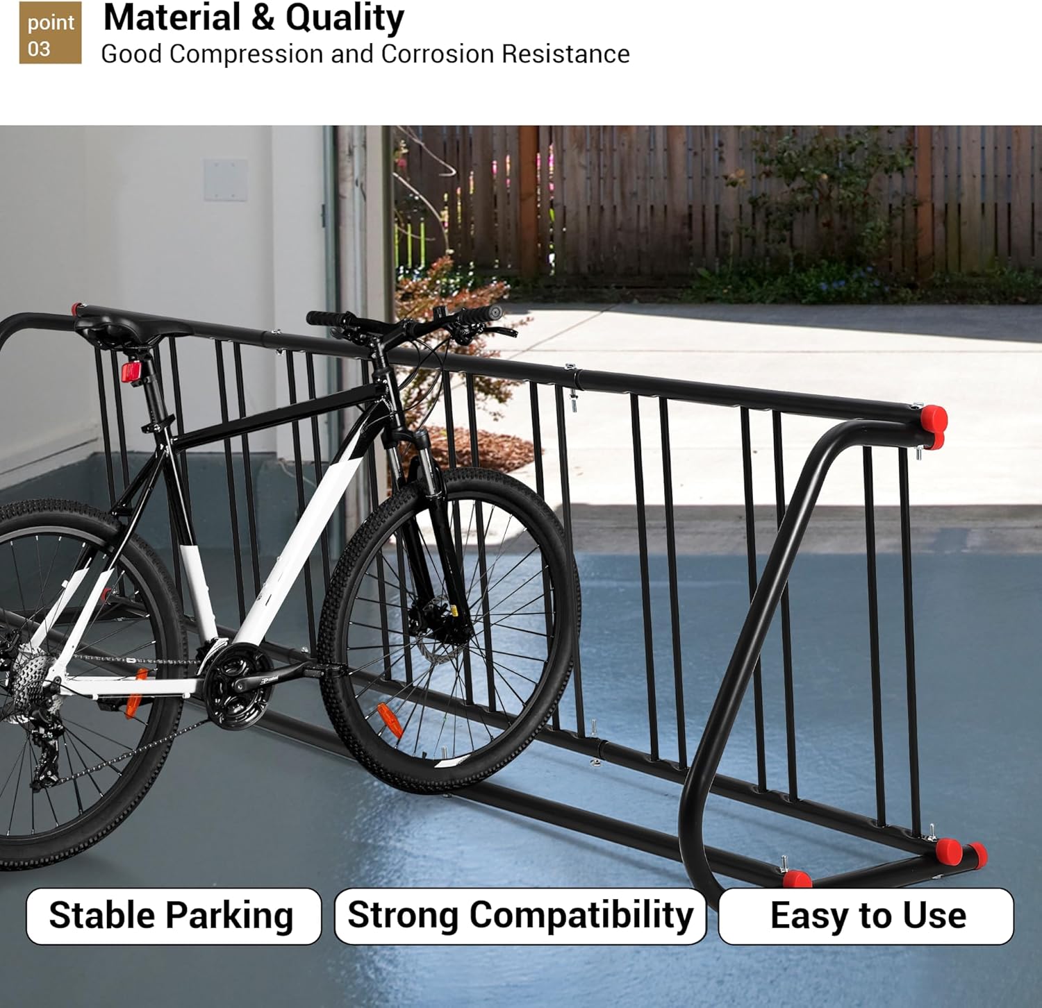 Outdoor Bike Rack Commercial,Metal 10 Holder Bicycle Parking Rack Stand Outdoor,Steel Grid Bike Rack Heavy Duty for Garages, Stores, Schools,Single Side