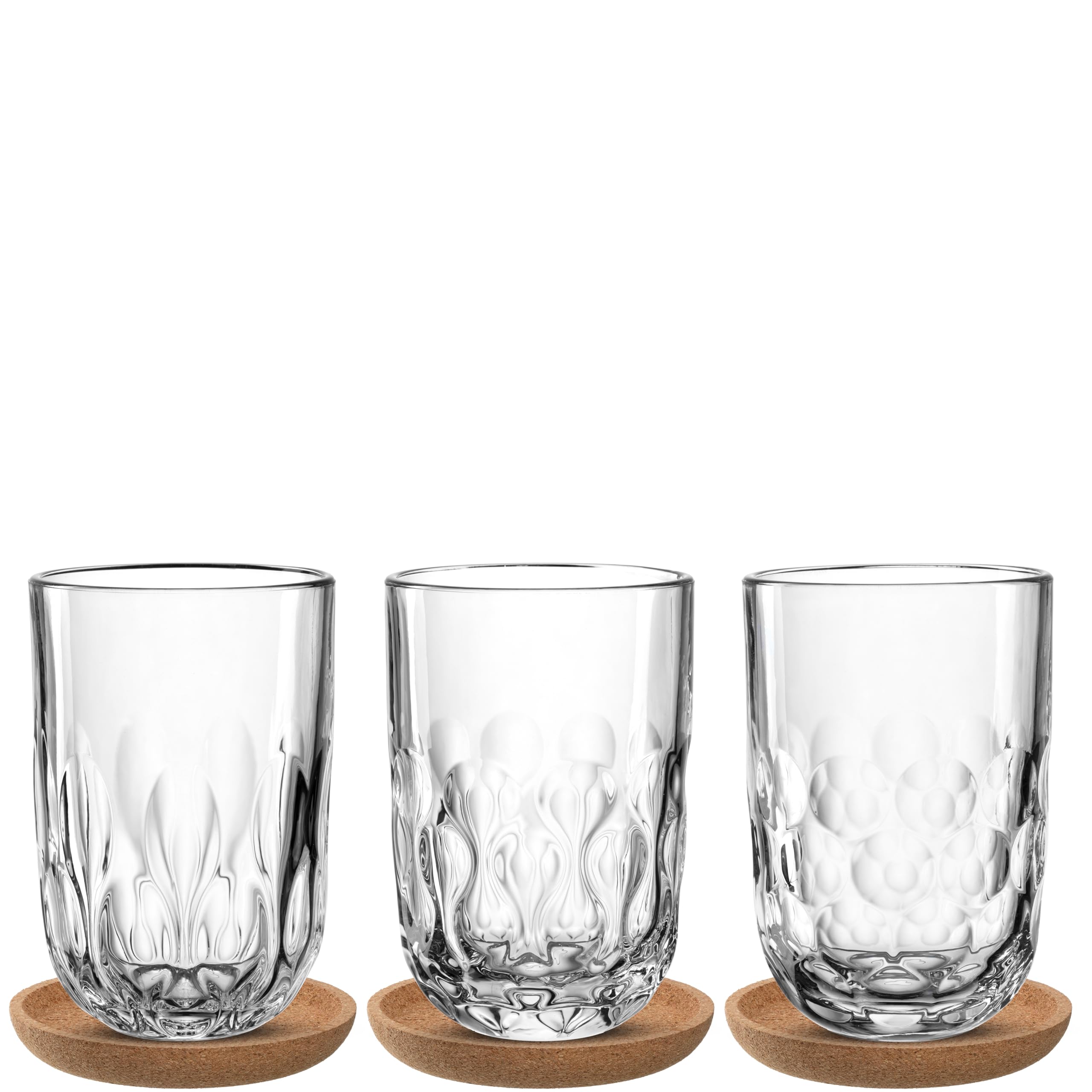 LEONARDO Glazenset Koffie set GOCCE, 220 ml, 6-delig 3 glazen met