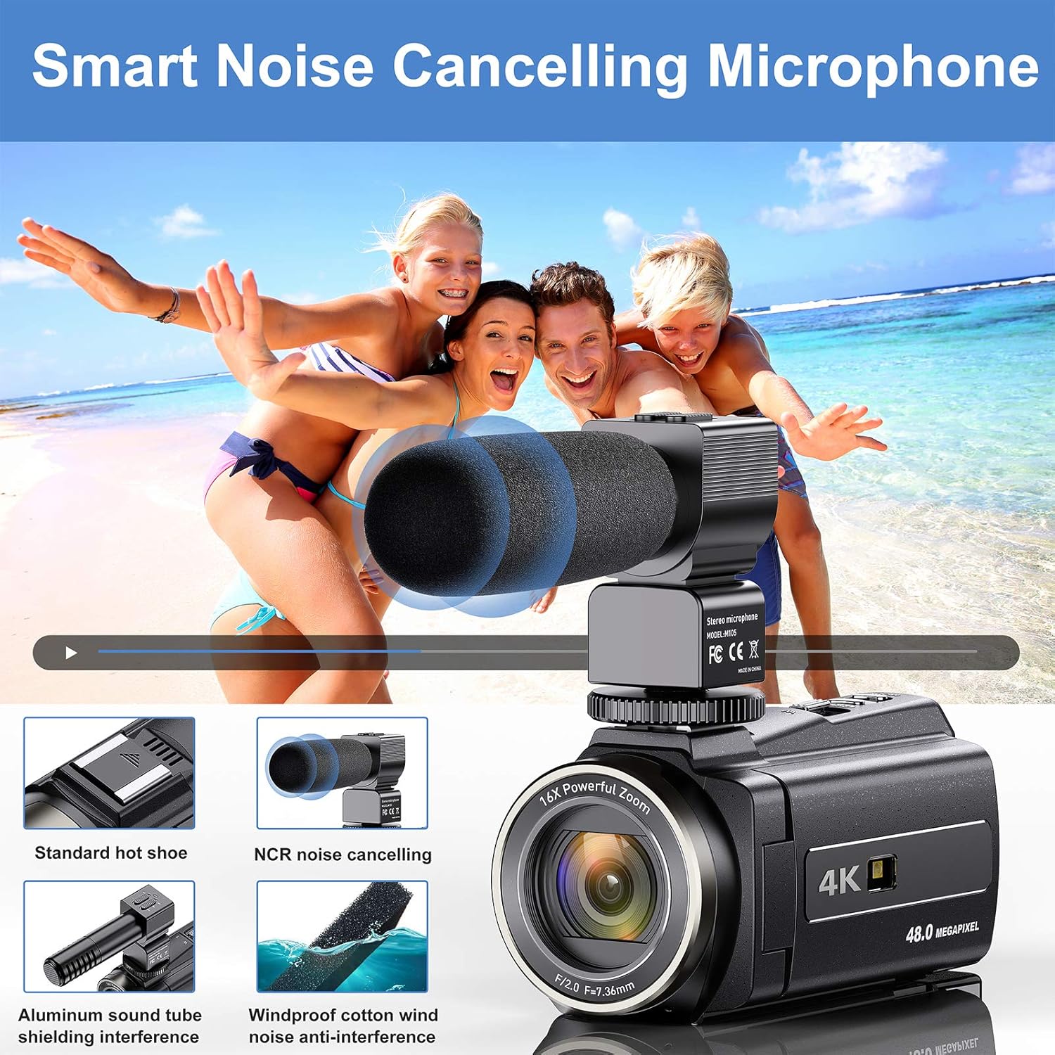 Cheapest 🛒 4K Video Camera Camcorder with Microphone, VAFOTON 48MP Vlogging Camera for YouTube 16X Zoom 3.0 Touch Screen IR Night Vision Wi-Fi Vlog Cameras Webcam with Handheld Stabilizer Remote Control Top Rated 4K Video Camera Camcorder with Microphone, VAFOTON 48MP Vlogging Camera for YouTube 16X Zoom 3.0 Touch Screen IR Night Vision Wi-Fi Vlog Cameras Webcam with Handheld Stabilizer Remote Control