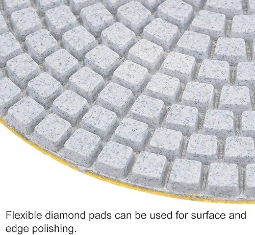 Miniatura 3 de uxcell Almohadilla de pulido de diamante de 5 pulgadas, 150 granos de molienda húmedaseca para piedra, hormigón, mármol, encimera, piso, 2 unidades