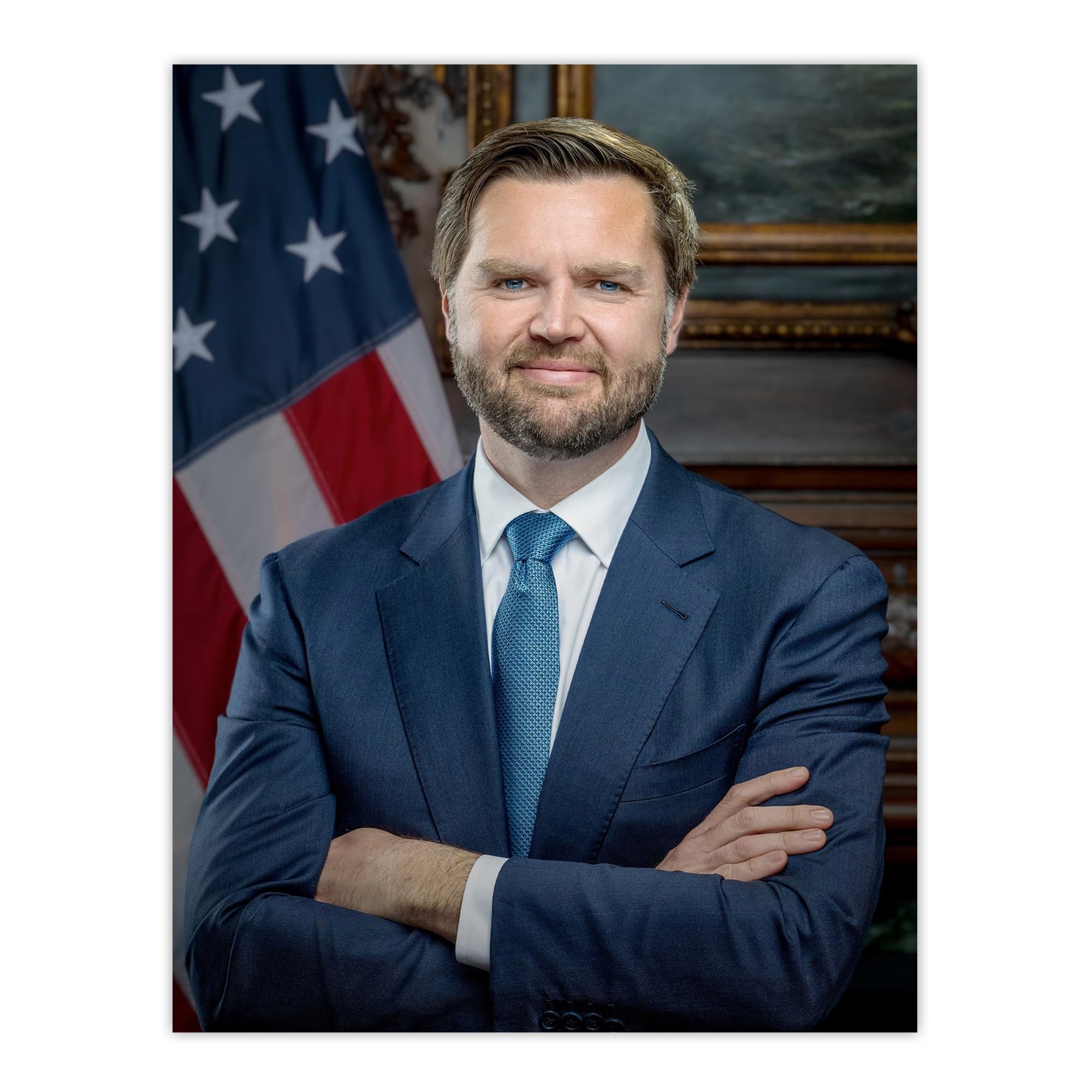 Artery8 Unframed 12X16" United States 50Th Vice President Jd Vance Portrait Man Cave Unframed Wall Art Print Poster Home Decor Premium