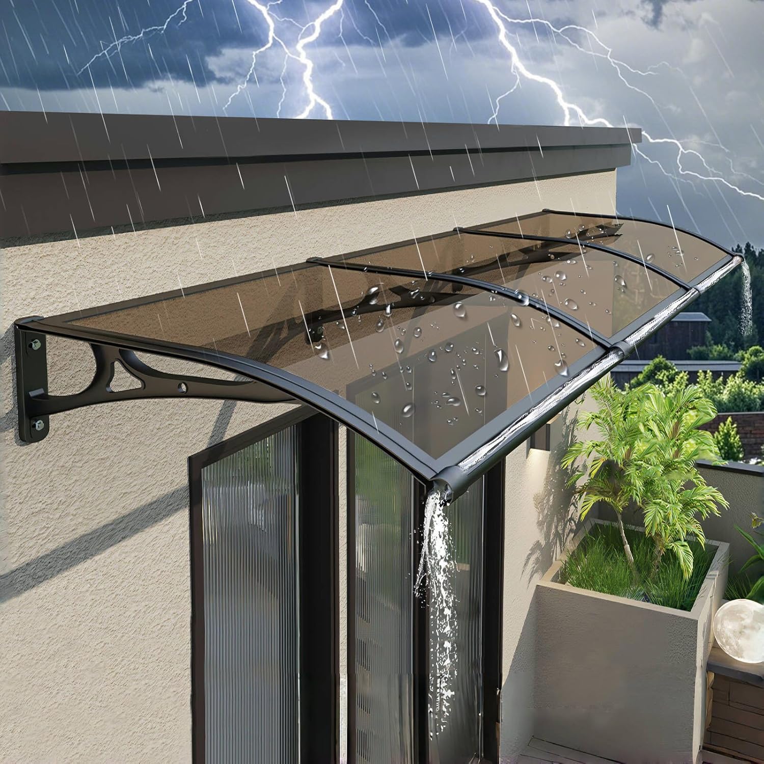 YKLYTBD Awning for Door Entrance, Window Door Awning