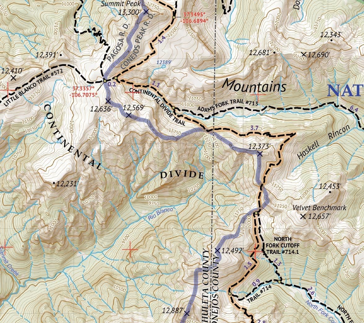 South San Juan Wilderness - Colorado Topographic Hiking Map (2026)