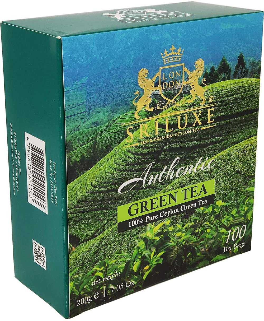 SRILUXE - Premium Quality Loose Leaf Ceylon Green Tea | 100% Natural Tea | Powerful ANTIOXIDANTS | Pure Green Tea Loose-Leaves (500g)