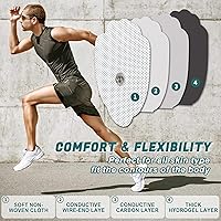 Vista 3 de TENS Pads EMS Unidad Electrodo a presión 20 Pcs con Super Gel