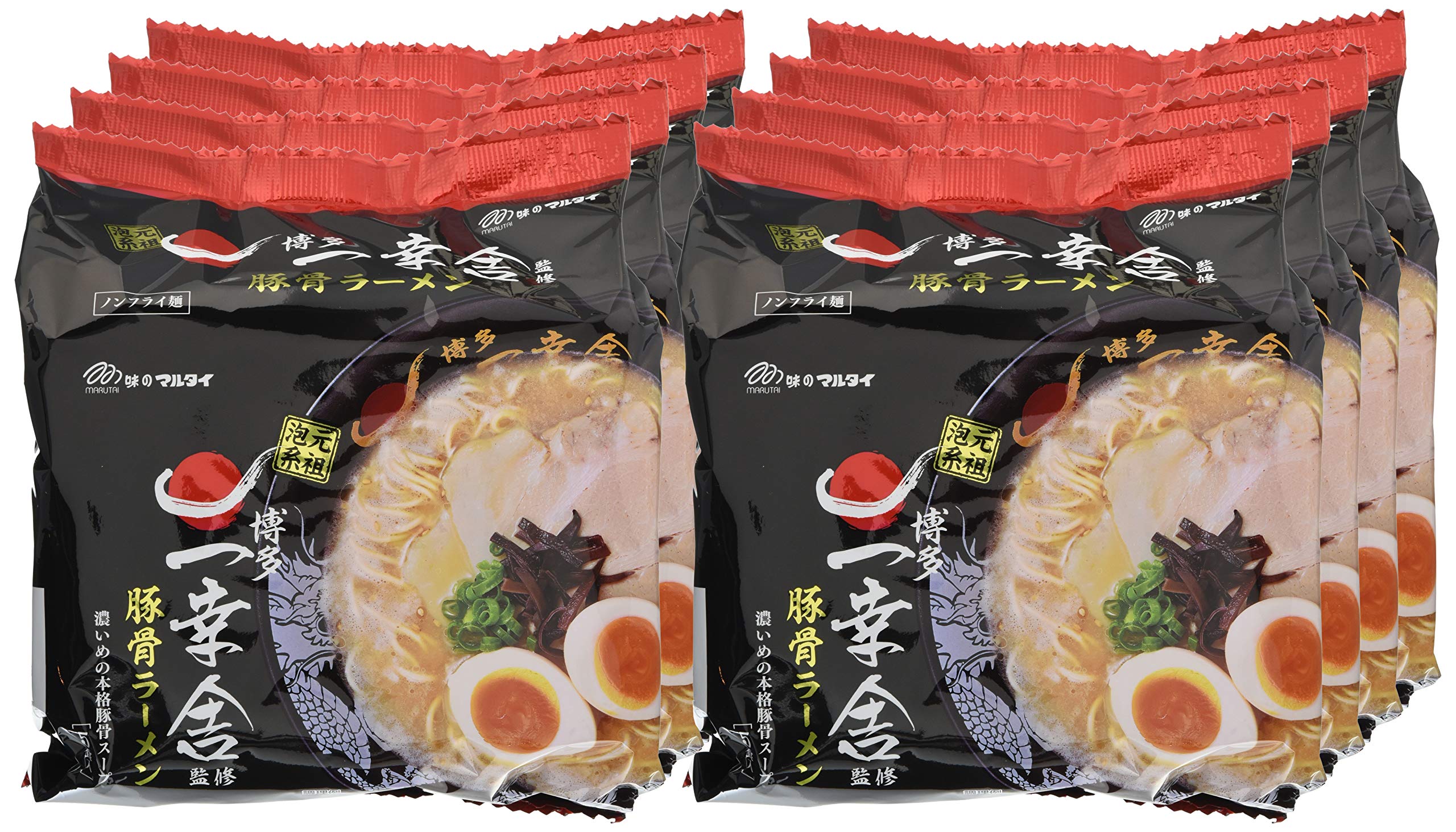 Amazon.co.jp: マルタイ 袋・一幸舎監修 豚骨ラーメン 5食 455g ×6個