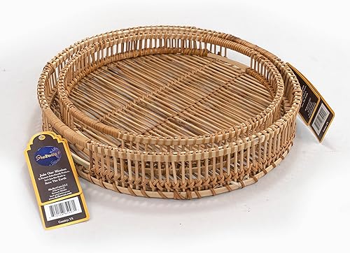 Miniatura 3 de Bandeja redonda de bambú (marrón natural (grande))