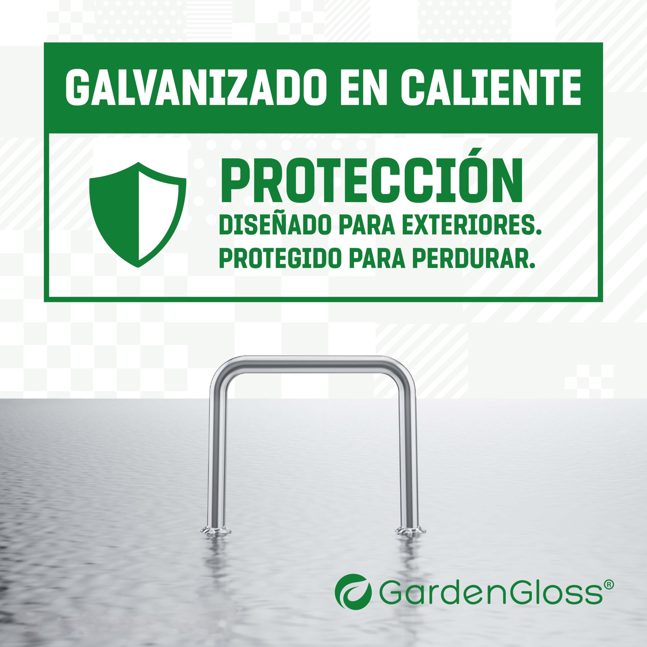 GardenGloss Grapas de Sujeción de Acero Galvanizado para Suelos Extremadamente Duros (100 Piezas) - 200 MM de Largo, 25 MM de Ancho, Ø 3.8 MM