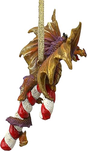 Miniatura 5 de Design Toscano Frost The Gothic Dragon - Adorno navideño para decoración navideña, 3 pulgadas de ancho, 3 pulgadas de profundidad, 5 pulgadas