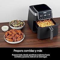 Vista 5 de Ninja Freidora de aire Capacidad Pro XL de 6.5 QT, cabe 9 libras de alitas 6 en 1 Máximo crujiente, freír al aire, asar, hornear, recalentar