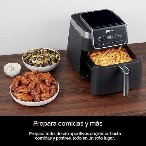 Miniatura 5 de Ninja Freidora de aire Capacidad Pro XL de 6.5 QT, cabe 9 libras de alitas 6 en 1 Máximo crujiente, freír al aire, asar, hornear, recalentar