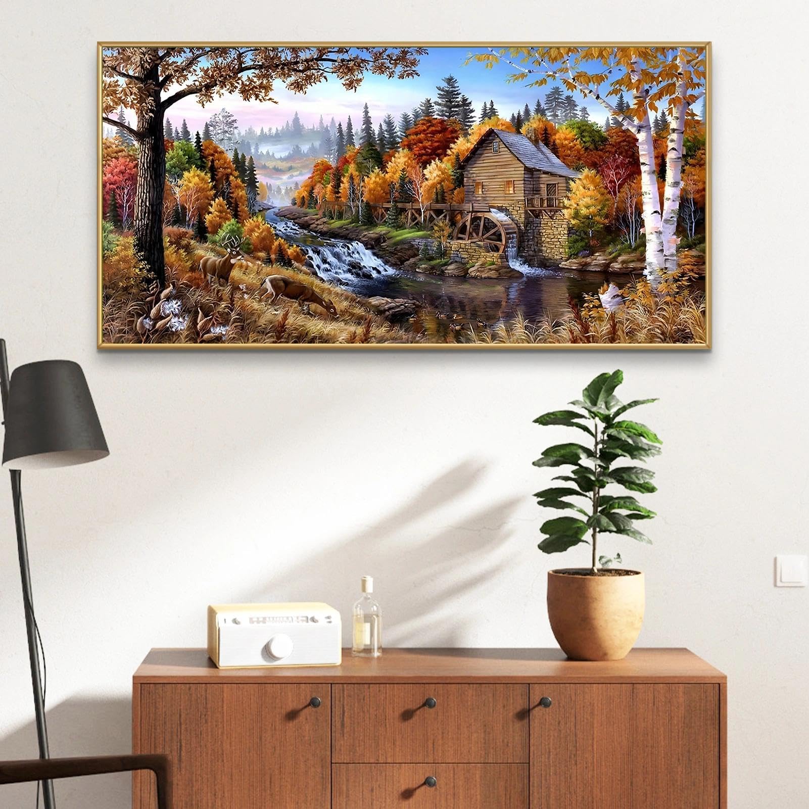 YALKIN Paint by Numbers Kits for Adults Painting by Number Kits On Canvas,Without Frame DIY Color Oil Painting Acrylic Paints,Home Wall Decor 16x35in/40x90cm - Image 4