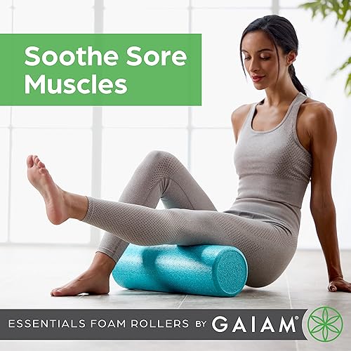 Miniatura 2 de Gaiam Essentials - Rodillo de espuma, masajeador muscular de tejido profundo firme de alta densidad para dolor de espalda y dolores musculares