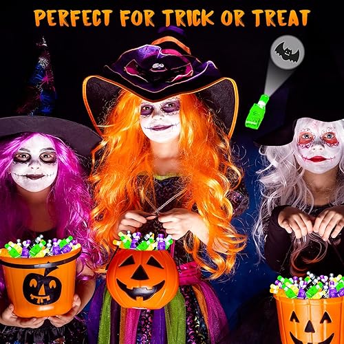 Miniatura 3 de Recuerdos de fiesta de Halloween para niños, 36 luces LED para dedos, bolsa de golosinas de Halloween, rellenos de piñata, juguetes espeluznantes