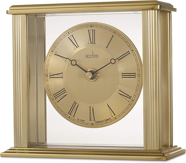 Acctim Gayhurst 36998 Brass Effect Mantel Clock