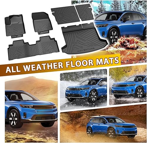 Vista 313 de Powerty Alfombras resistentes para BMW X3 2018 a 2024 y BMW X4 2019 a 2024, a medida para accesorios de X3 y X4, de elastómero termoplástico 3D