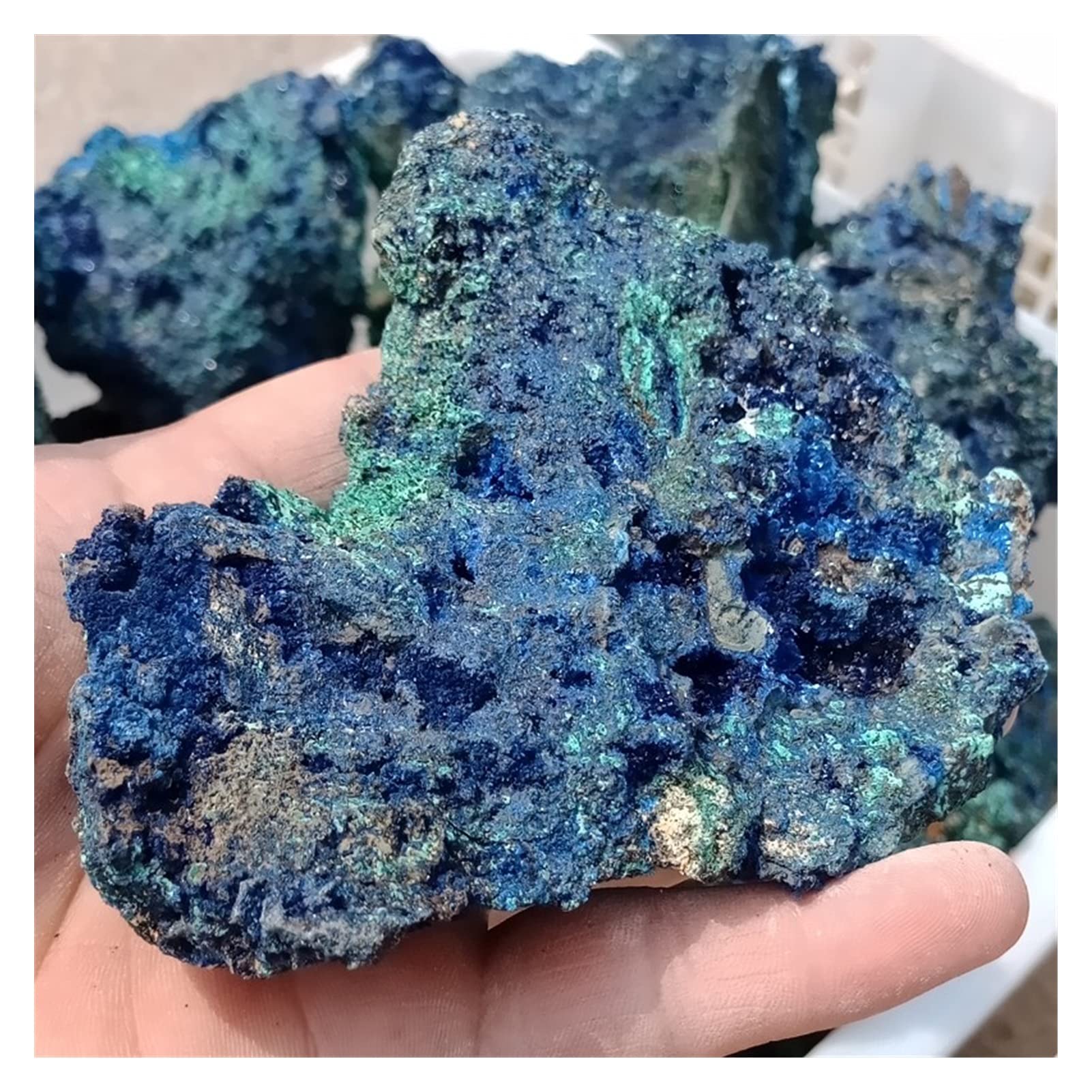 アズライト（藍銅鉱）×マラカイト（孔雀石）結晶234g 天然石販売