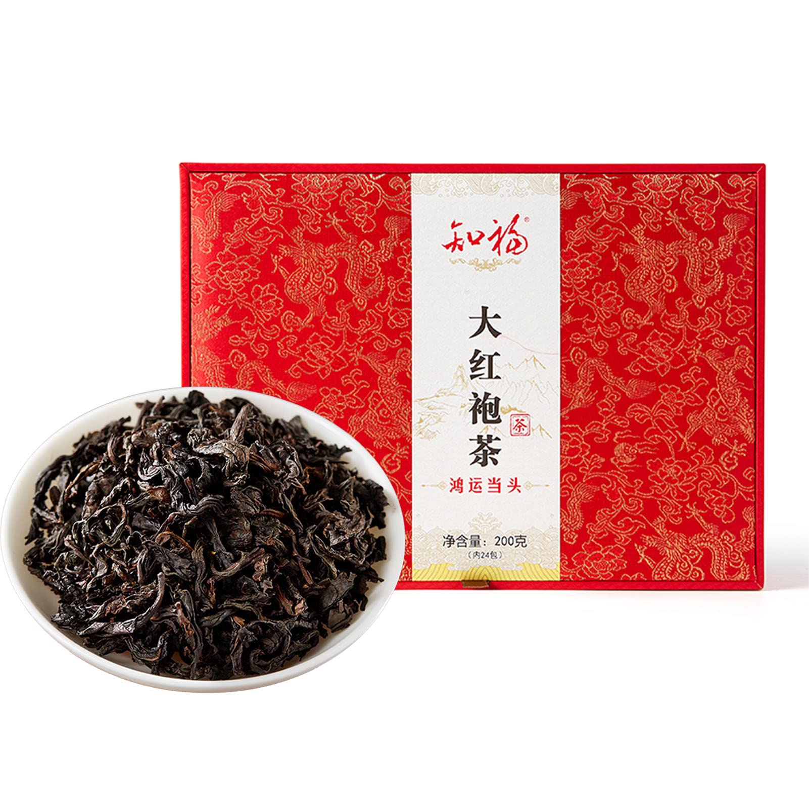 Luocute Tè Oolong Da Hong Pao, Tè di Roccia in Foglie Sfuse 200 G for | di Orchidea, Tradizione del tè di Roccia, 40 Bustine, Idea Regalo