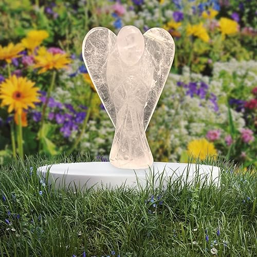 Miniatura 118 de Estatua de ángel de angelita de 2 pulgadas, hermosa piedra preciosa de ángel de la guarda, ángel de cristal natural, tallados a mano para promover