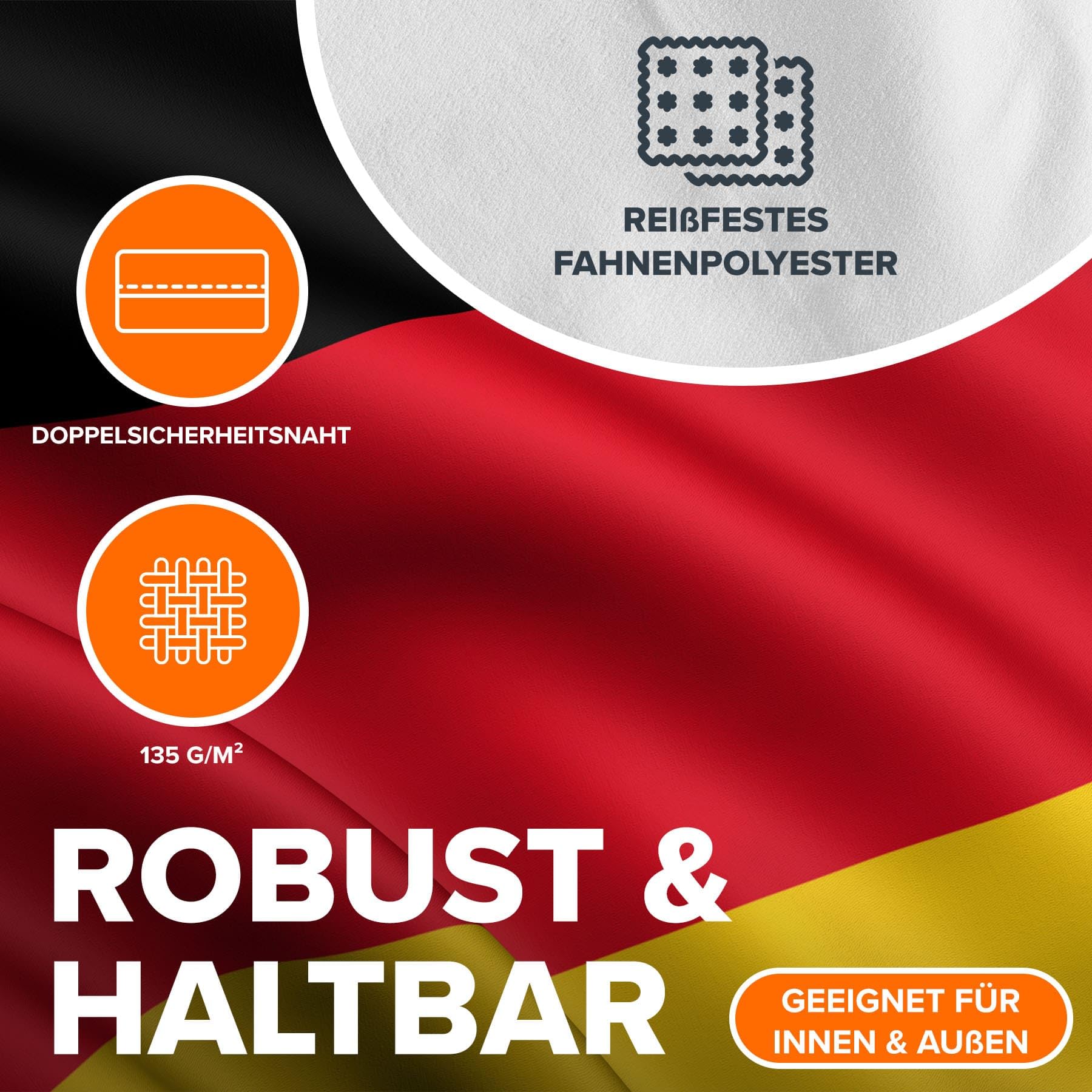 Niederlande Flagge 150 x 400 cm - für Fahnenmast, Niederlandfahne aus reißfestem Fahnen-Polyester-Stoff, Bannerfahne wetterfest und UV-beständig