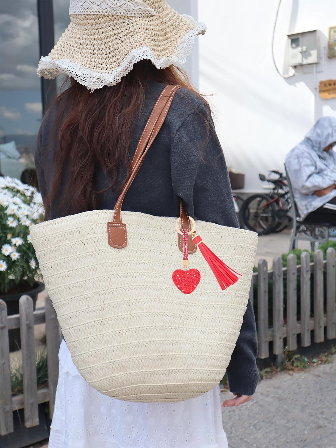 Heart Shape Rhinestone Glitter Keychains for Women Charms Purse Crystal Tassel Car Key Rings Backpacks - Image 6