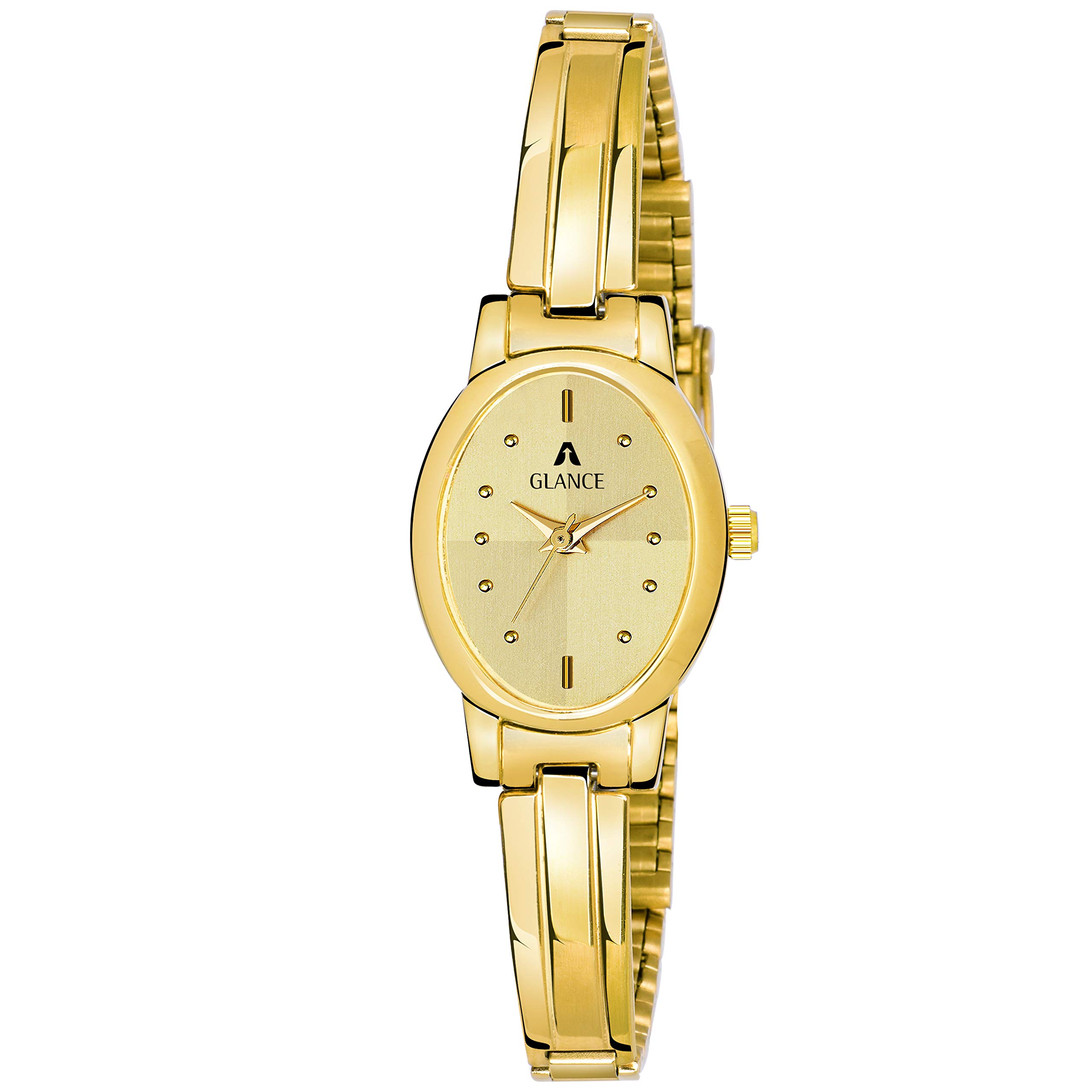 Aglance Womens Long Last Gold Plated Analog WatchWrist Watch Strap Analogue Wrist Watch for Women and Girls (B082515VZL) Amazon Price History, Amazon Price Tracker