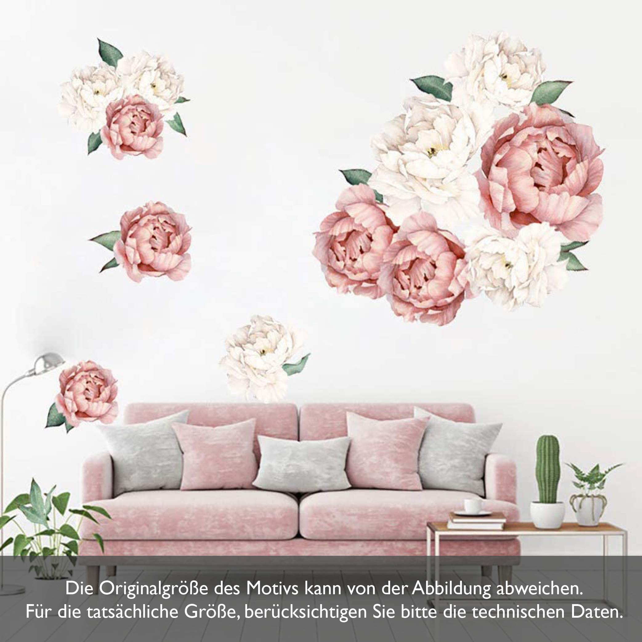 Adesivi Da Parete In Vinile Effetto Opaco Fiori Rosa Rimovibili Decorazione Camera Soggiorno Da 881,88 € | DHgate