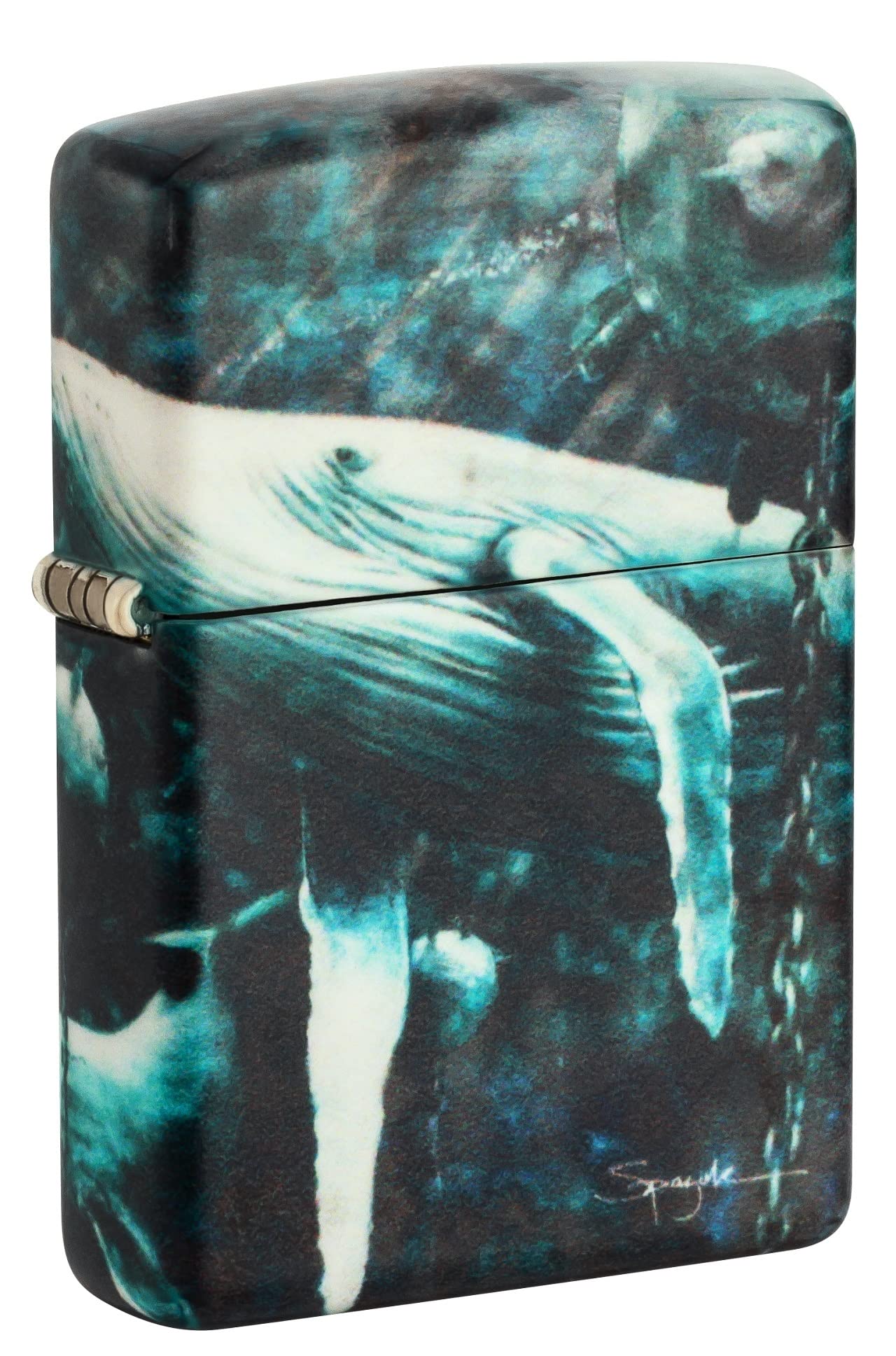 Zippo Spazuk Whale Design 540 Color Pocket Lighter-image-1