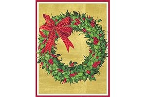 Caspari Christmas Cards: Enchanting Wreaths, Boxed Set of 16