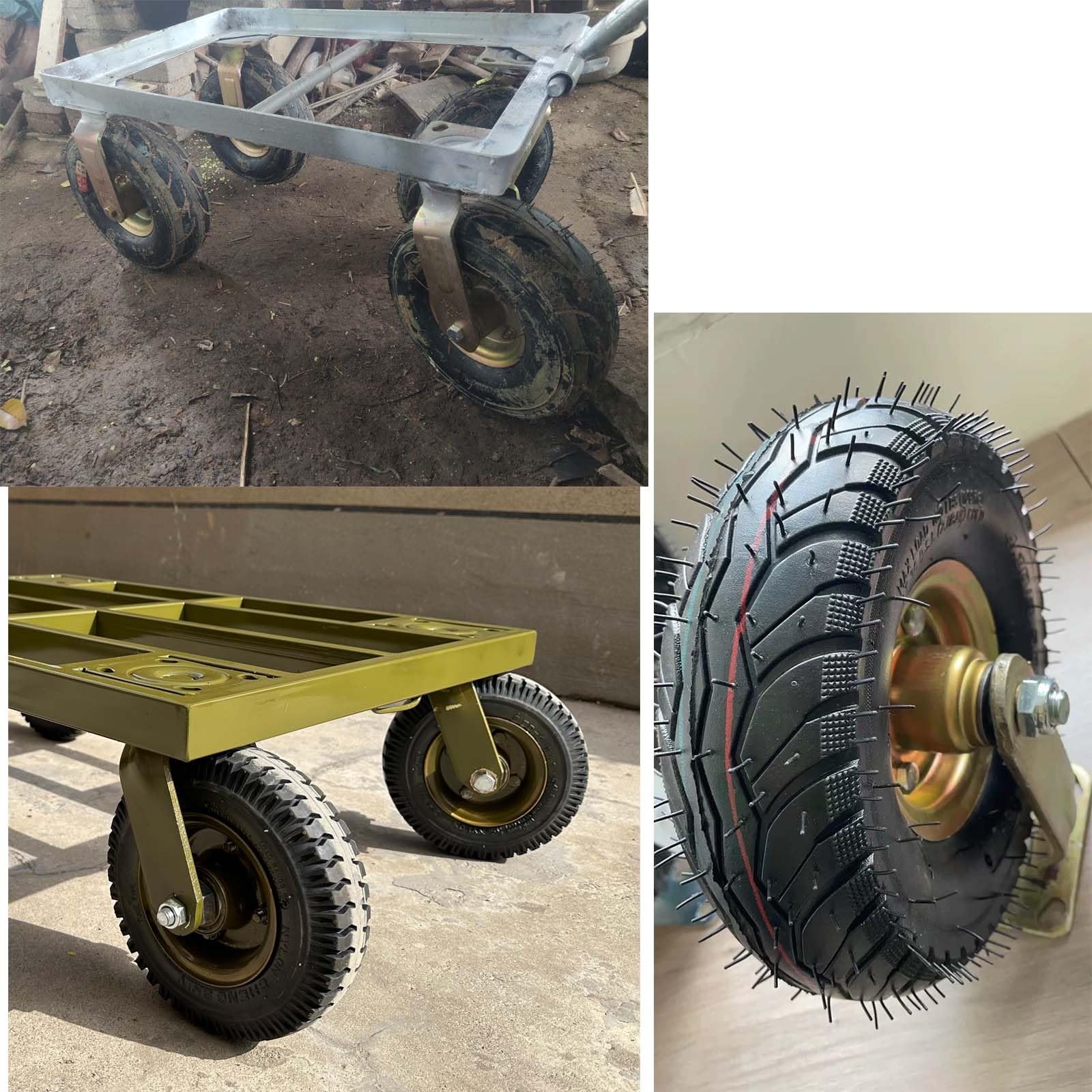 kółka gumowe, 8" 10" kółko zapasowe do wózka warsztatowego DIY, wytrzymałe kółka przemysłowe, pneumatyczne kółko obrotowe, kółko odporne na przebicie, ciche