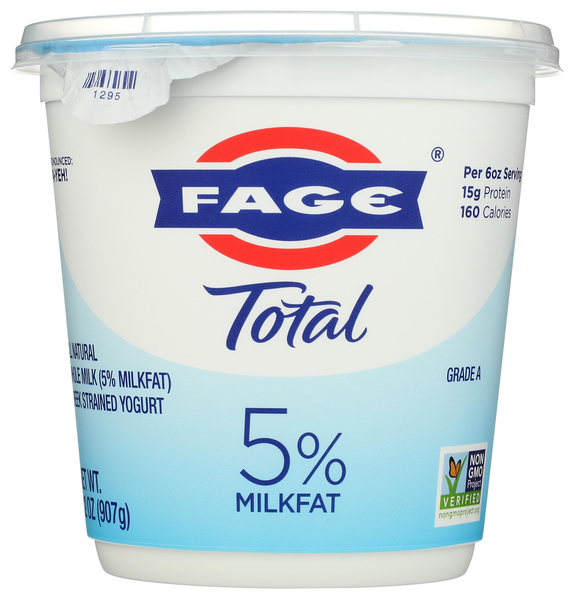 FAGE Total Greek Yogurt 5 Whole Milk Plain 32 oz