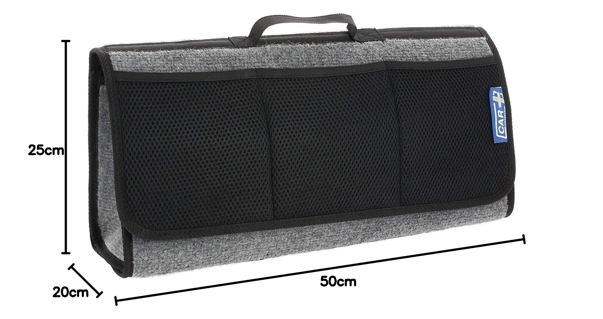 S SUMEX Organizador Maletero Coche 50x25 cm Bolsa Maletero en Moqueta, Organizador de Carga, Almacenamiento para Accesorios y Herramientas
