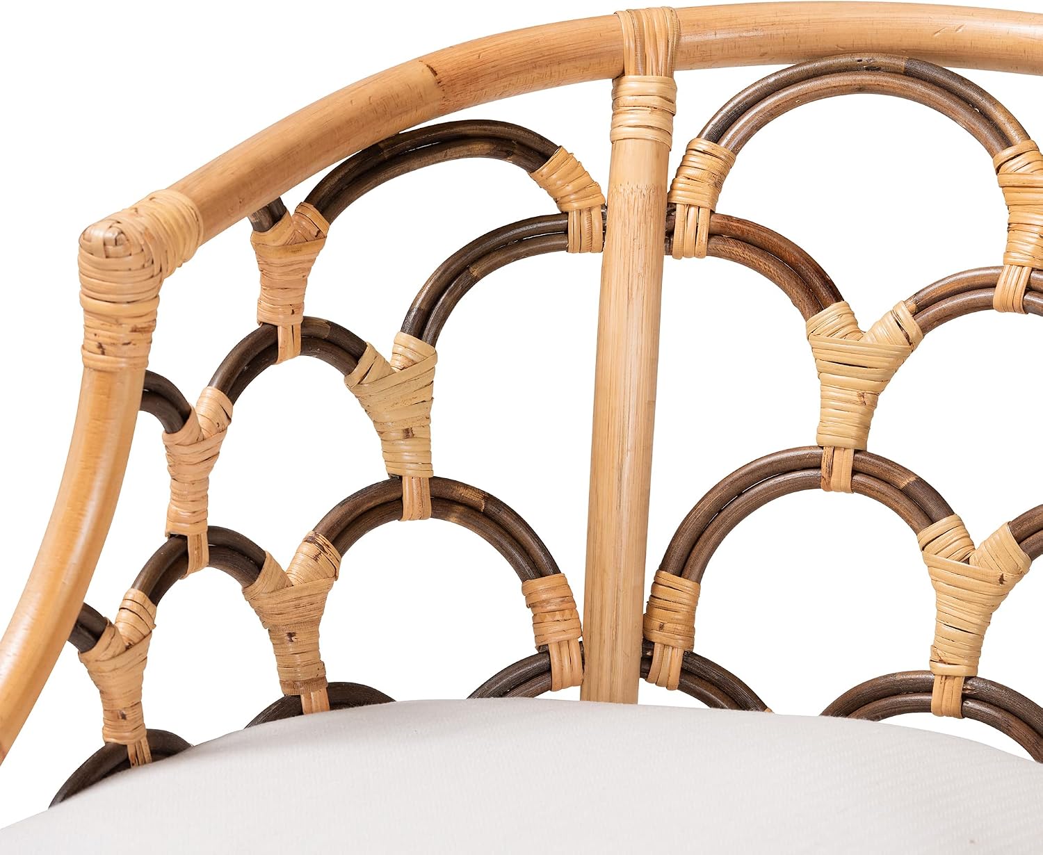 bali & pari Aster Modern Bohemian Natural Rattan Armchair