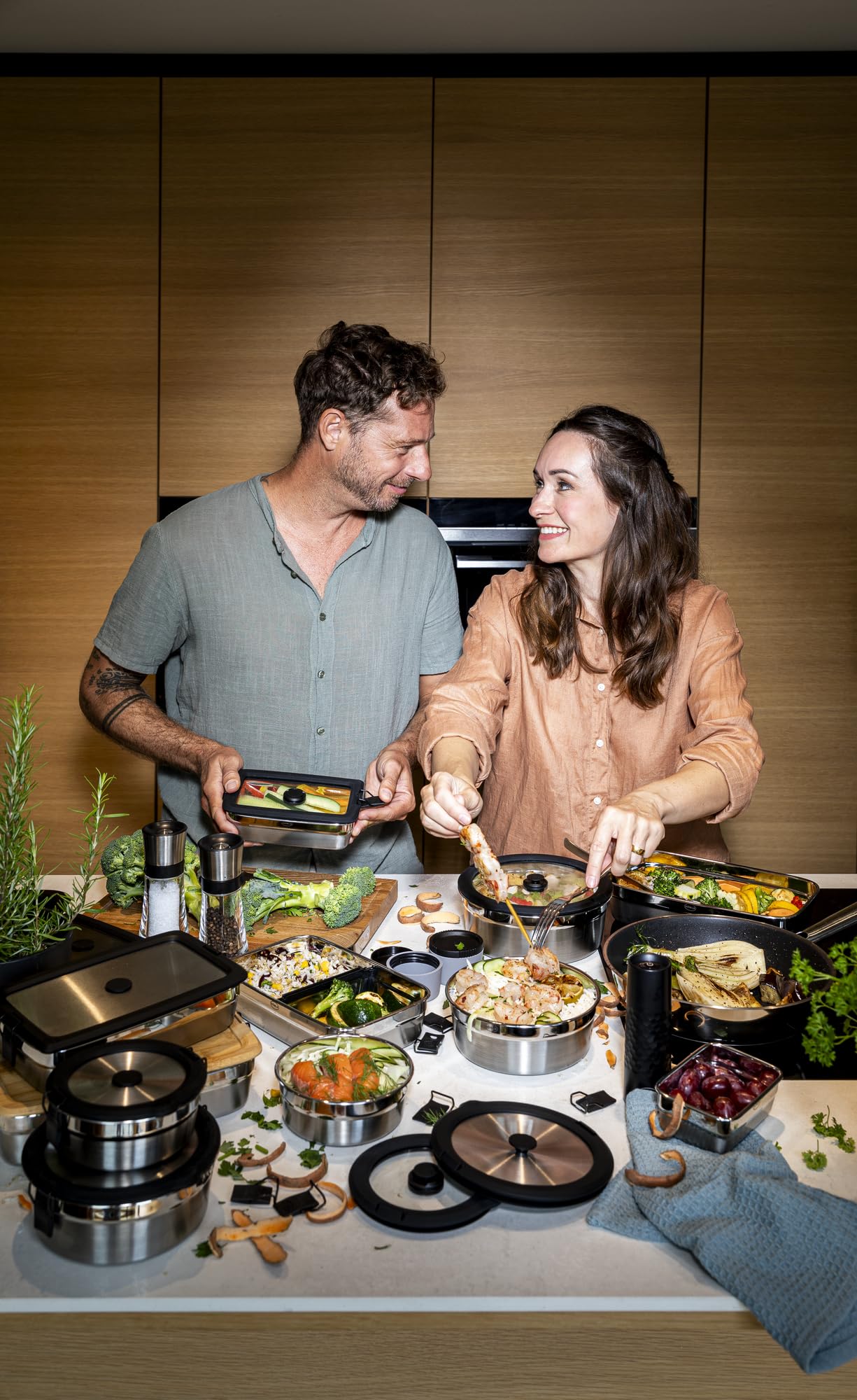 Image secondaire de RÖSLE Flexx 2GO - Boîte à déjeuner en acier inoxydable modulable