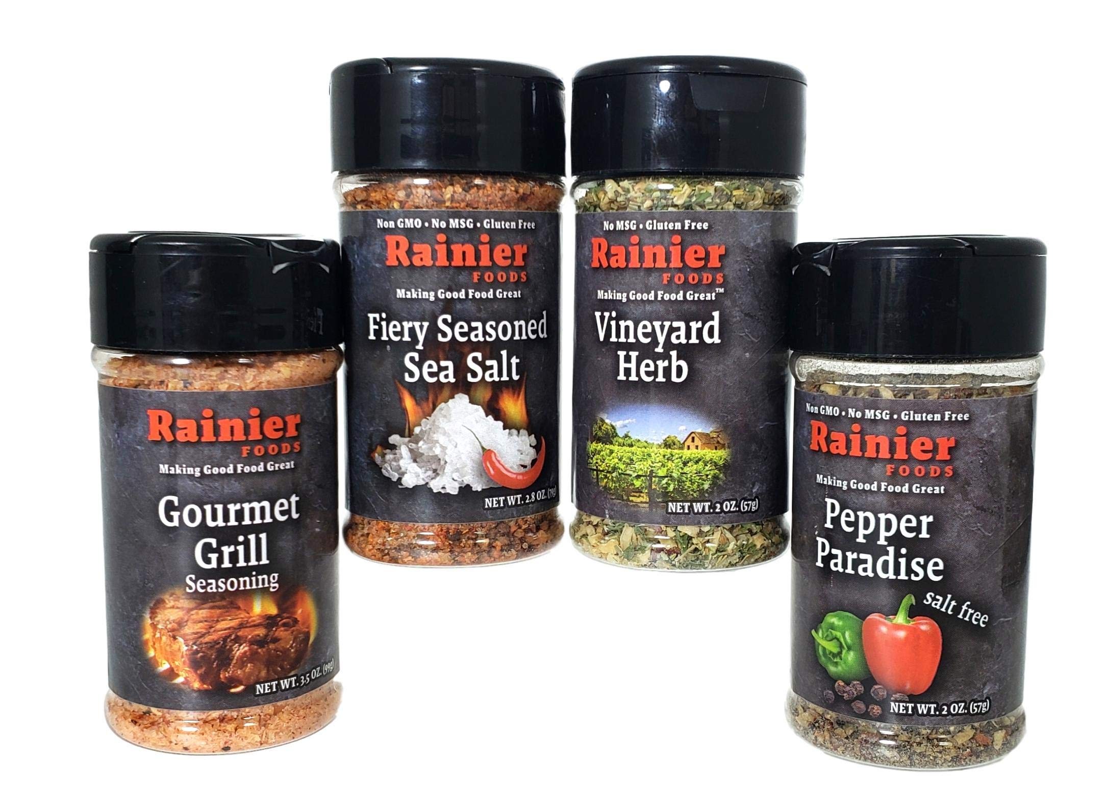 HPILISH Rainier Foods 4 Flavor Seasoning Set | No MSG Spice Blends